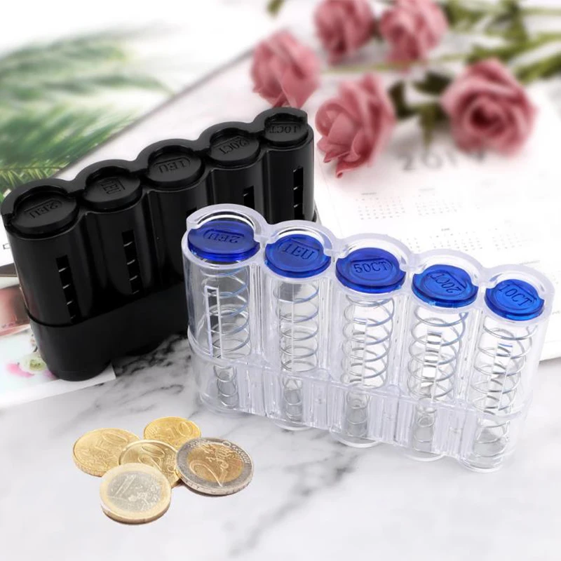 Creative Storage Coins Purse Storage Box Euro Coin Dispenser Coin Holder Case Home Decor