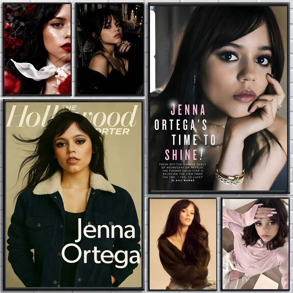 J-Jenna Ortega Poster poster Self-adhesive wall stickers, suitable for room decoration, high-quality printing.