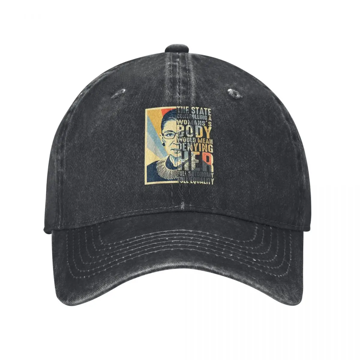 

Ruth Bader Ginsburg My Body My-Choice demin Cap Breathable Design Hats Woman Men's Baseball Cap