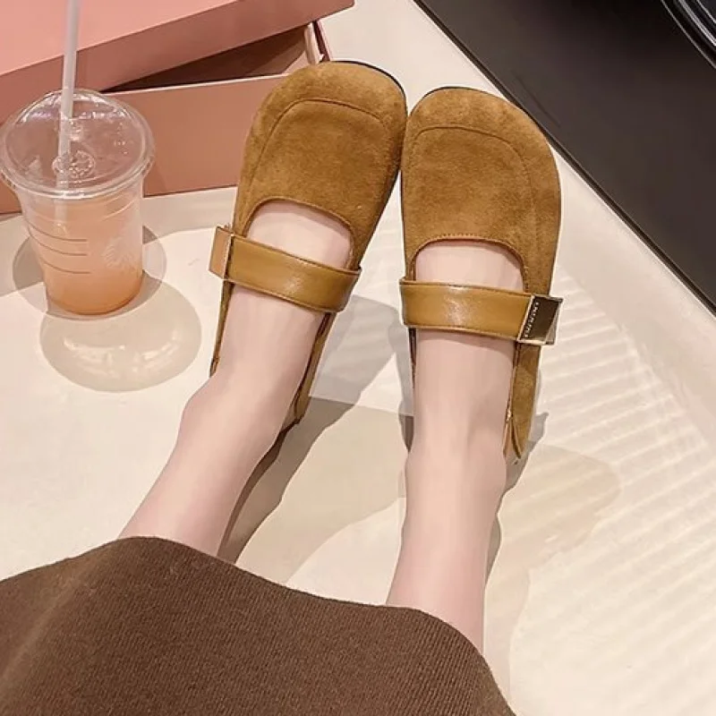 New Wide-Foot Friendly Mary Jane Shoes for Women Comfortable Soft-Soled Slip-On Women's Shoes Casual Flat Shoes for Office