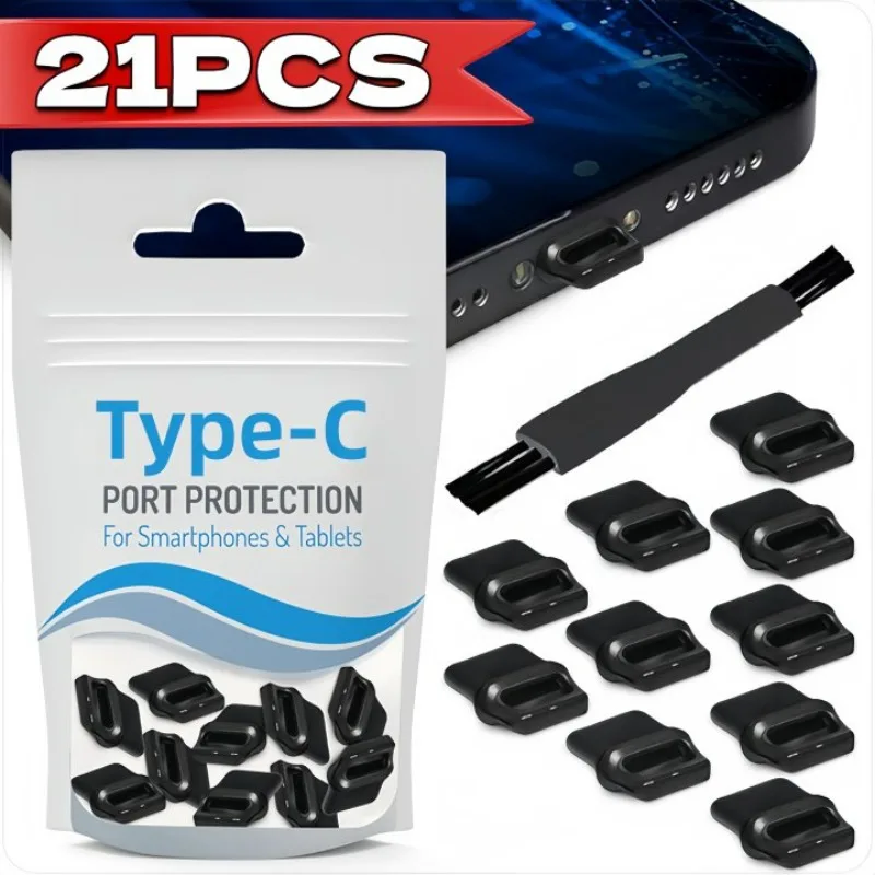 

USB C Port Cleaning Kit with Type C Anti Dust Plug Charging Port Cover Cap Stopper DIY Protector for Android Phone Accessories