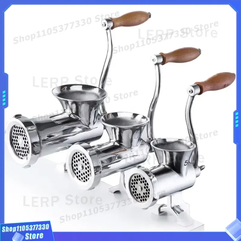 Manual Stainless Steel Meat Grinder Hand Crank Mincer for Kitchen Household Sausage Filler Tool with Accessories Easy to