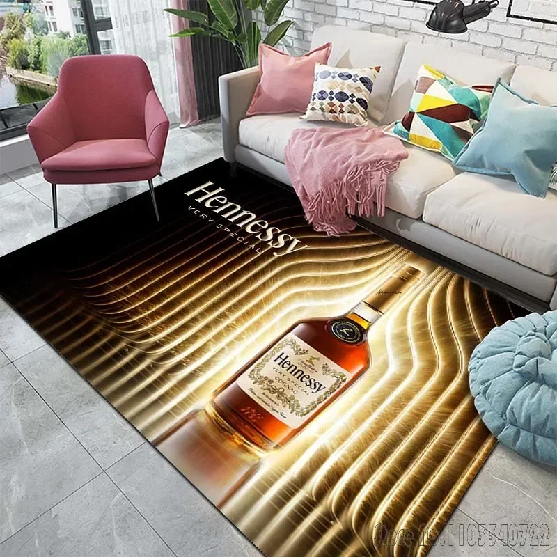 H-Hennessy Pattern Rug Carpet for Living Room Bathroom Mat Carpet for Bedroom Cloakroom Bar Club Rugs Living Room Decor