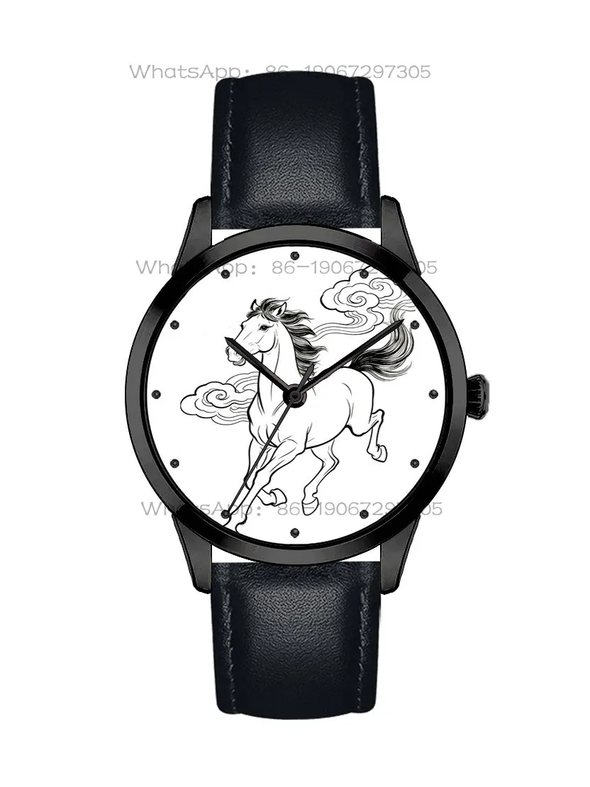 2026 Success Chinese Zodiac National Style Creative Waterproof Quartz Unisex Couple Watch Custom Engraving view 4