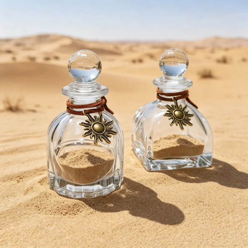 Mini Glass Storage Bottle for Baby Fetal Hair Umbilical Cord Sand Star Wishing Jar Keepsake Container Newborn Memorial Souvenir