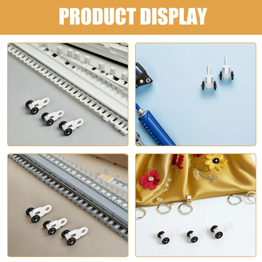 50 قطعة ستارة المسار الطائرات الشراعية نانو حبة التكنولوجيا الصامتة انزلاق لنوافذ خزائن غرف نوم مكاتب بكرات الستار #5