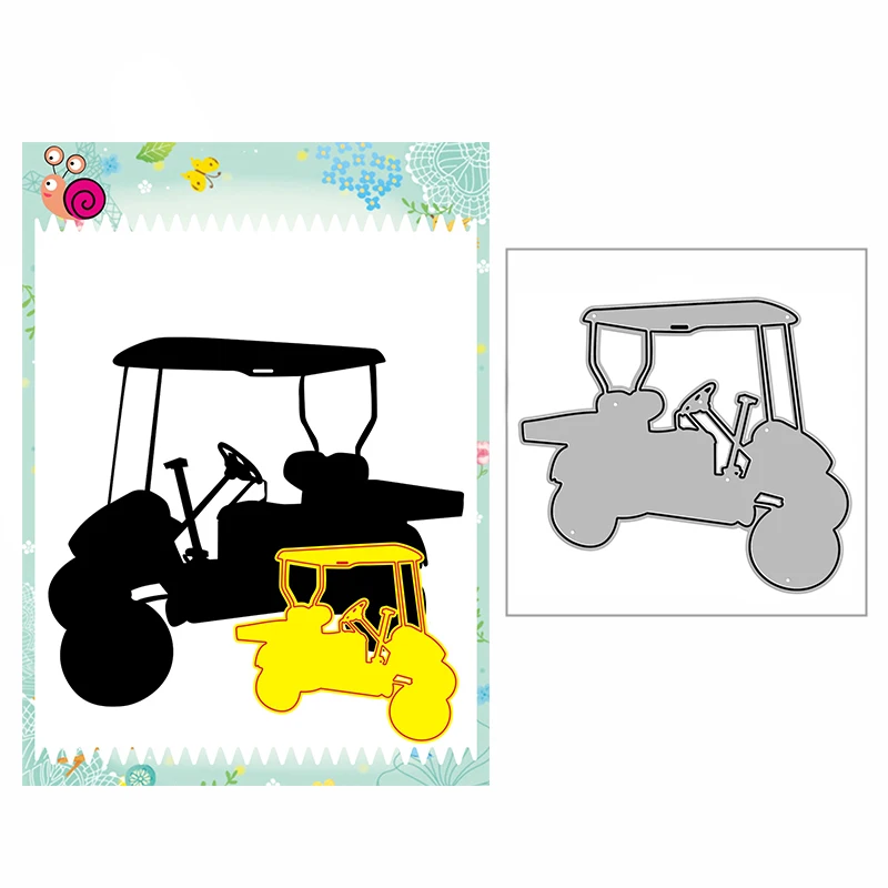 New Golf Course Car Background Craft Embossing Mold 2022 Metal Cutting Dies for DIY Decorative Scrapbooking Album Card Making