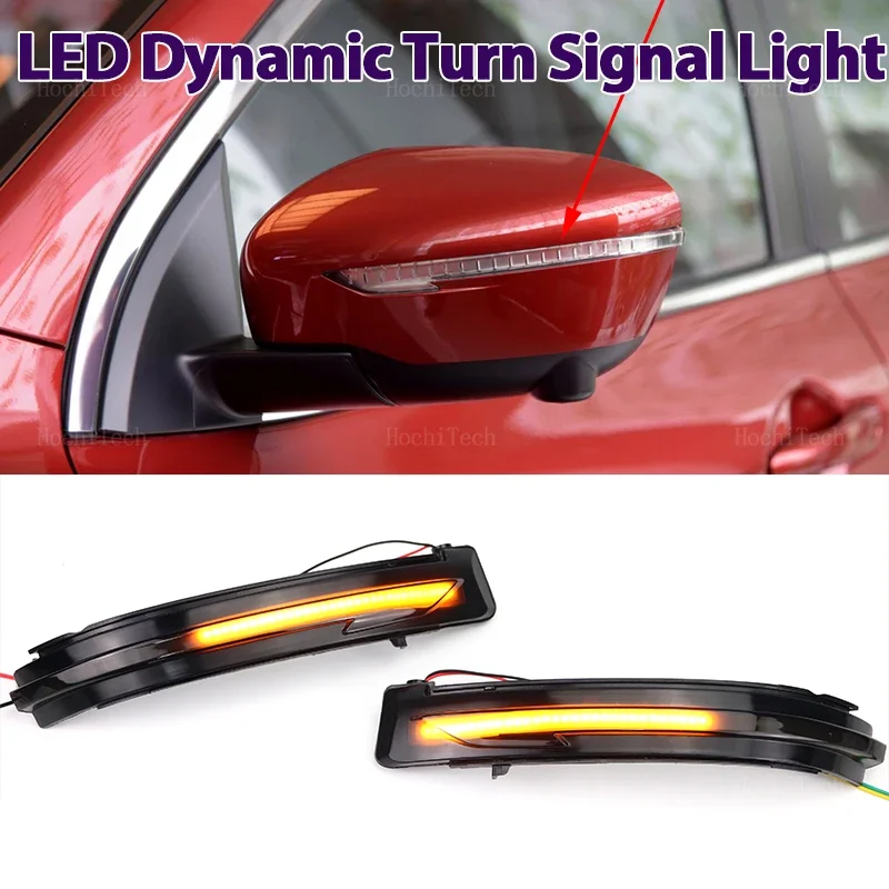 Dynamic LED Turn Signal Side Mirror Indicator Blinker Repeater For Nissan X-Trail T32 Qashqai J1 Navara NP300 Juke Pathfinder