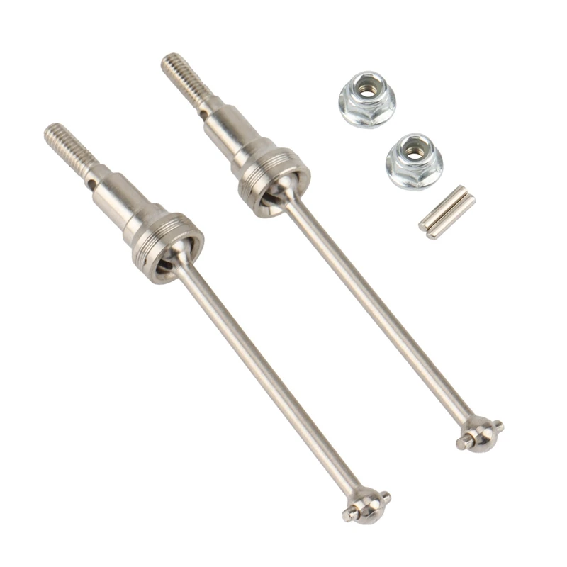 2 Set For HBX 16889 16889A 16890 16890A SG RC Car Parts, Front & Rear Drive Shaft & Metal Front Drive Shaft M16105