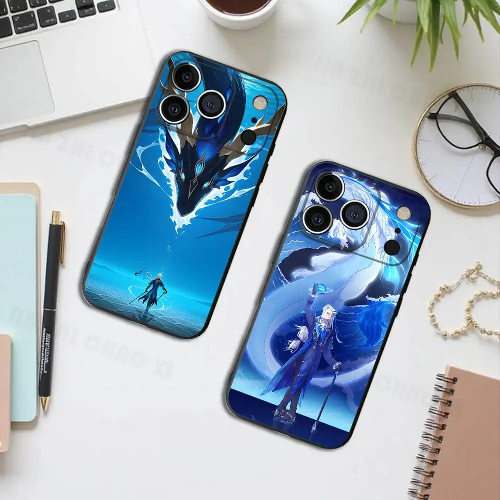 

Game N-Neuvillette Silicone Phone Case For IPhone 17 16 15 14 13 12 11 X XS Plus Pro Max Shockproof Soft Cover