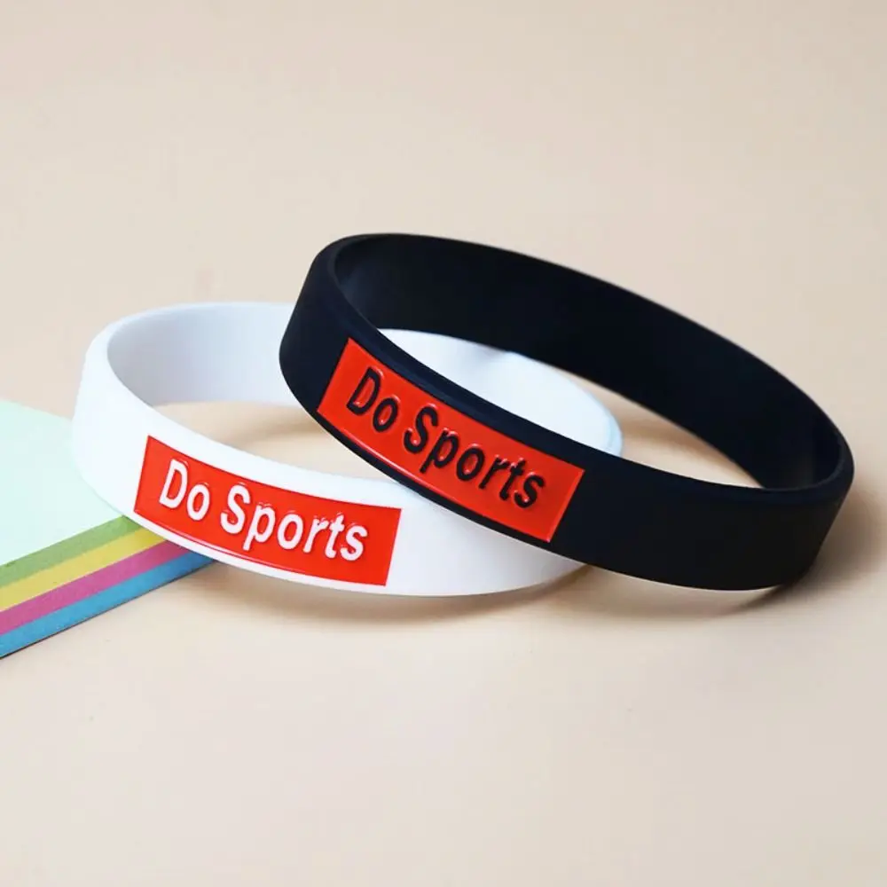 Hand Bands Do Sports Silicone Wristbands Printed Engraved Fashion Style Wrist Bands Lettering Luxury Charm