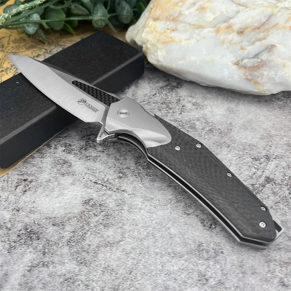 

D2 Стальной тактический складной нож с зажимом и алюминиевой ручкой, инструмент для охоты, кемпинга, рыбалки, EDC