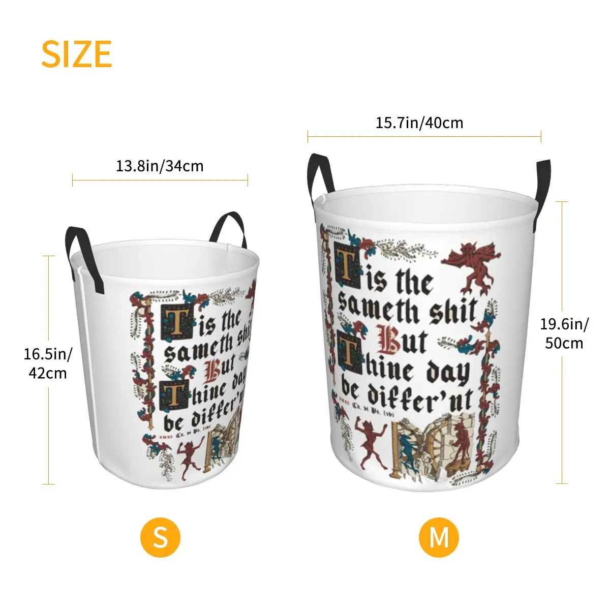 نفس القرف القرون الوسطى نمط الإنجليزية التاريخ سلال الغسيل القذرة طوي كبيرة مقاوم للماء الملابس اللعب سلة للأطفال المنزل #6