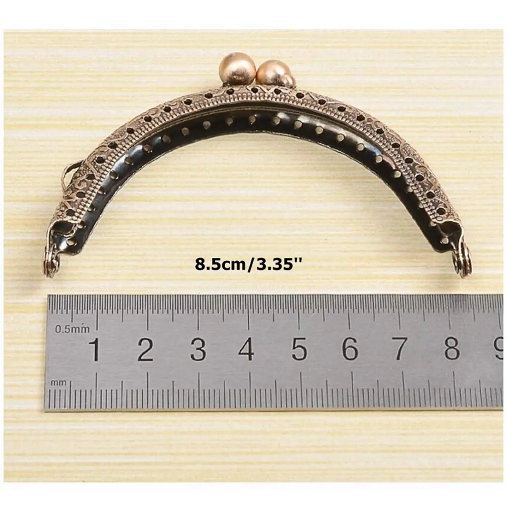 AOAO-10 قطعة إطار المحفظة المعدنية قبلة قفل المشبك DIY بها بنفسك عملة حقيبة اليد الخياطة براعة ، 3.3 بوصة/8.5 سنتيمتر