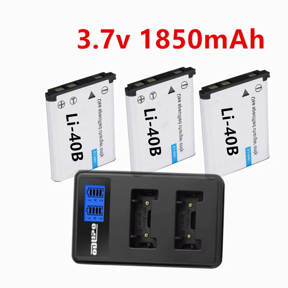 Аккумулятор 3.7V 1850mAh Li-40B Li-42B Li42B Li40B + зарядное устройство USB с LCD-дисплеем для аккумуляторов FUJIFILM Fuji NP45 NP 45B EN-EL10 NP 45a