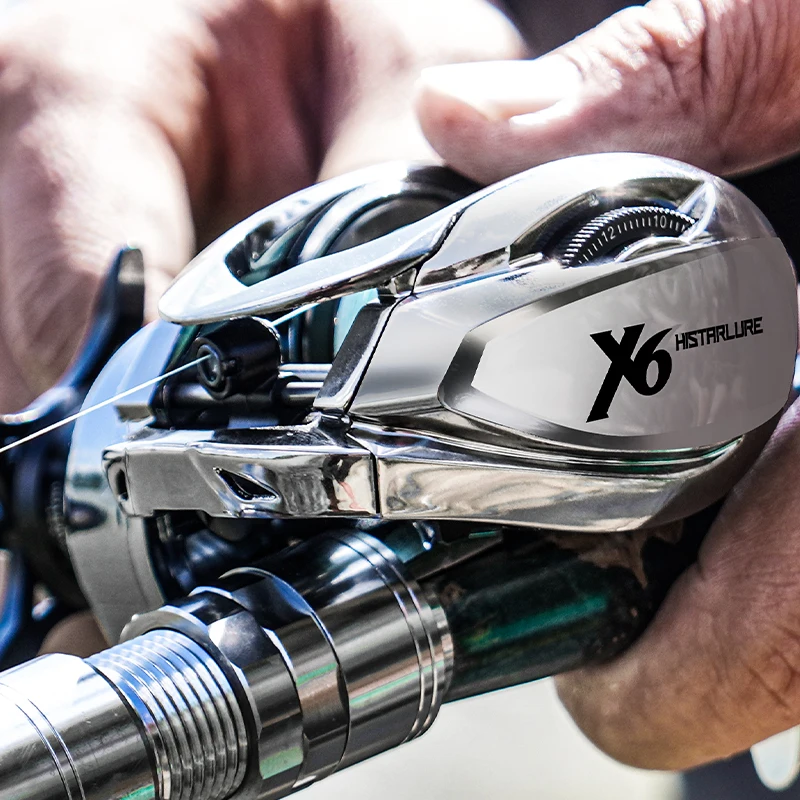 

Histar X6 Standard/Light 2 Models 156G 7.2:1 High Ratio 5kg Drag Power AT7 Aluminum Spool Baitcasting Fishing Reel