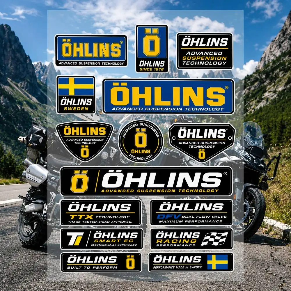 A-O-h-H-Slins Racing Motorcycle Stickers Set Waterproof Vinyl Decals For Helmet Motorcycle Car Laptop Skateboard Luggage