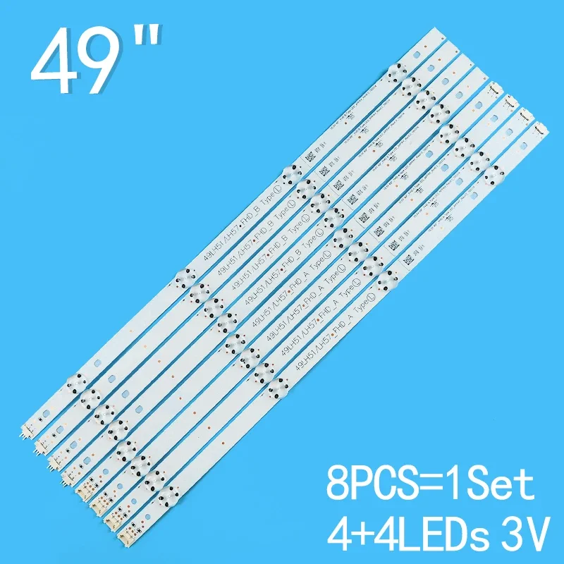 

New 8PCS/lot For LG 49" LCD TV 49LH51 LH57 FHD A B Type 15.5Y 49" FHD A B Type 49LH5100 49LH5700 49LH510V 49LH570A 49LJ510M