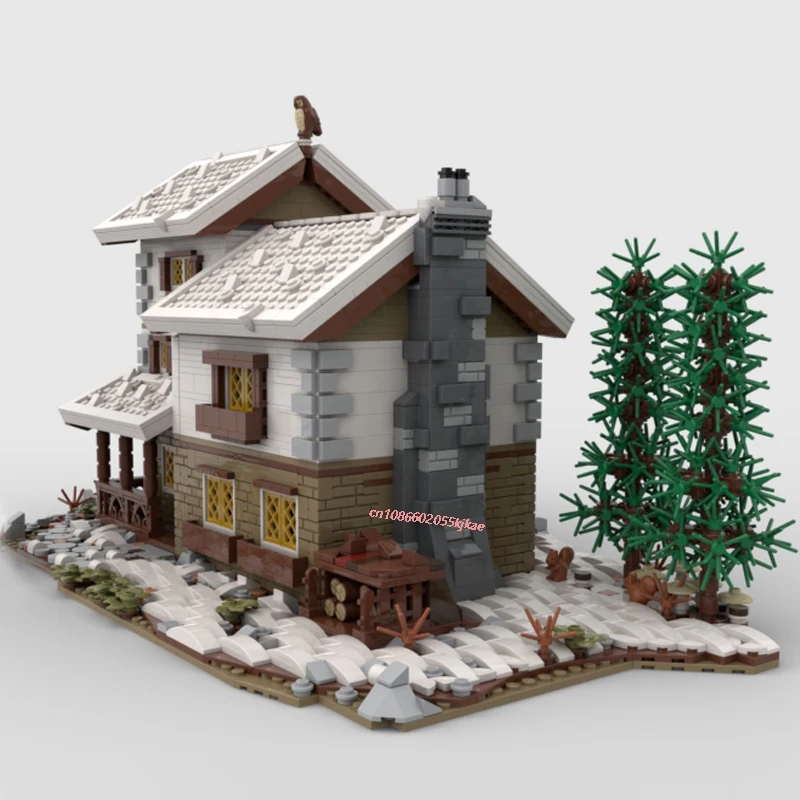 Nouveau 3098 pièces ville vente chaude Street View Moc hiver Village famille Cottage modèle bricolage idées créatives enfant jouet assemblage Puzzle cadeau