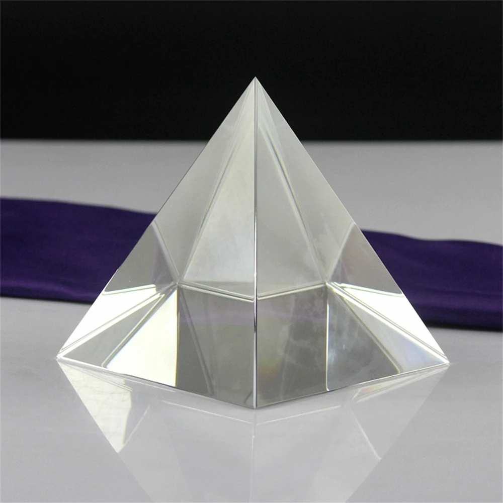 Transparent Acrylic Pyramid 5cm 6cm 8cm 10cm Hig Triangle Crystal Glass Handicraft Decoration For Engraving 1pcs