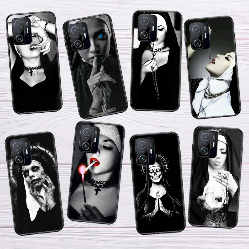 Sister Style Nun Sexy Girl Phone Case For POCO F5 X5 X3 Pro X4 F4 GT F3 M5 C40 Xiaomi 12 Lite 12X 11T 12T 13 Pro Cover