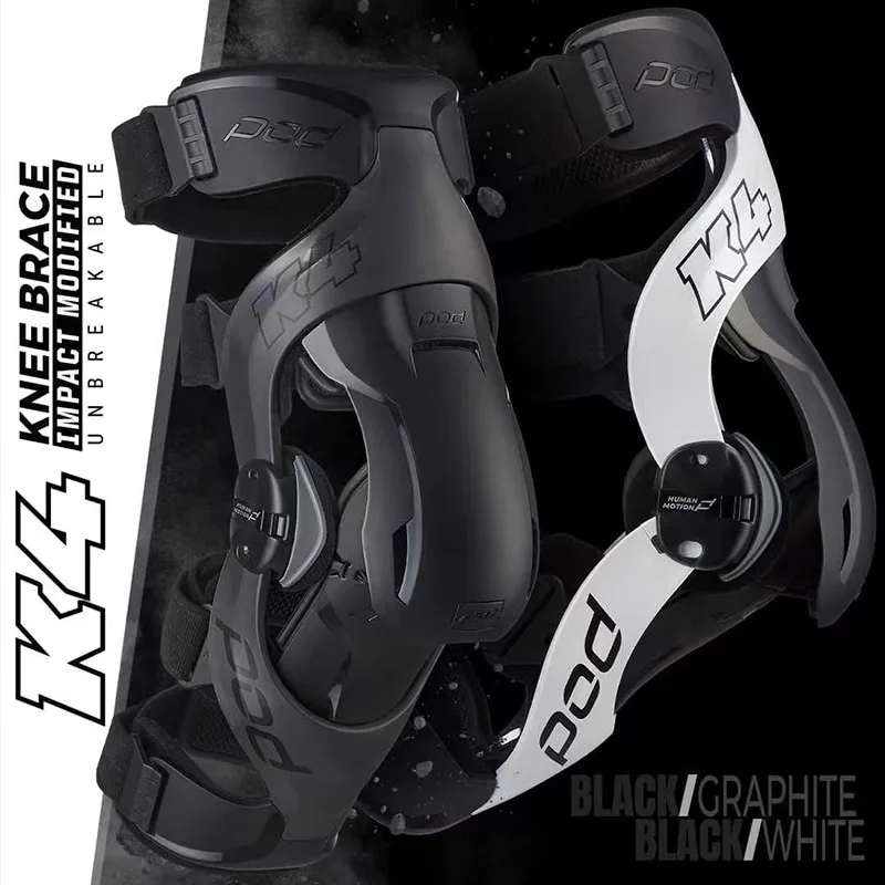 Protecteur de moto genou POD K4 2.0 genouillère Mx bretelles de protection noir adulte