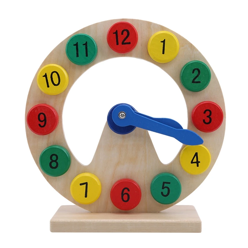 Jouets d'apprentissage précoce en bois pour enfants, apprendre à dire l'heure, horloge numérique, aides au fuchsia