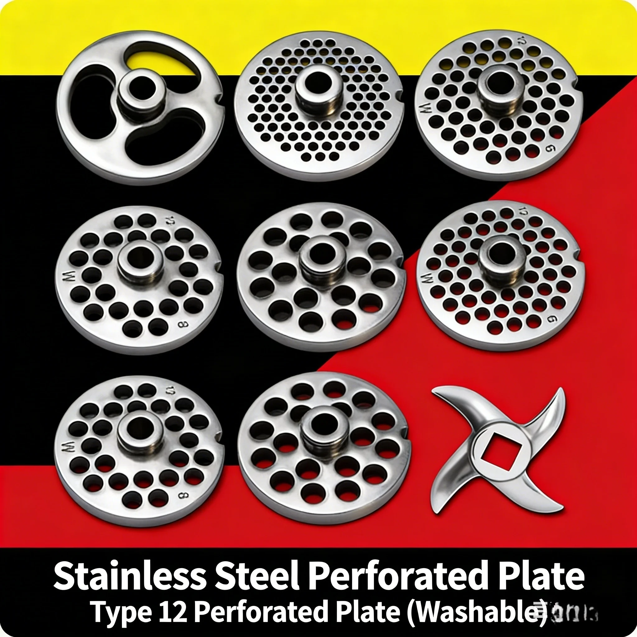

Stainless steel Stainless steel Type 12 General Round knife Accessories Washable Cross knife Discharge plate Orifice plate
