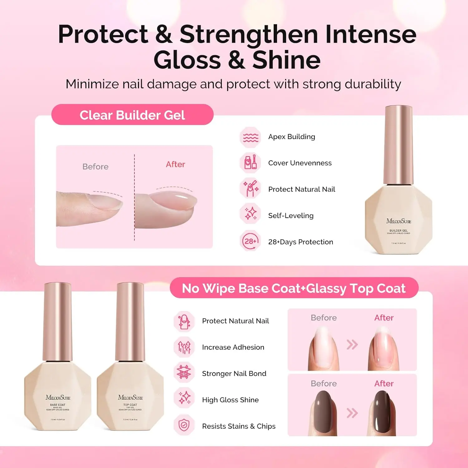 UV 램프, 인기 색상, 빌더 및 탑코트가 포함된 완벽한 젤 네일 폴리쉬 키트, 여성 및 소녀들을 위한 네일 아트 도구 포함