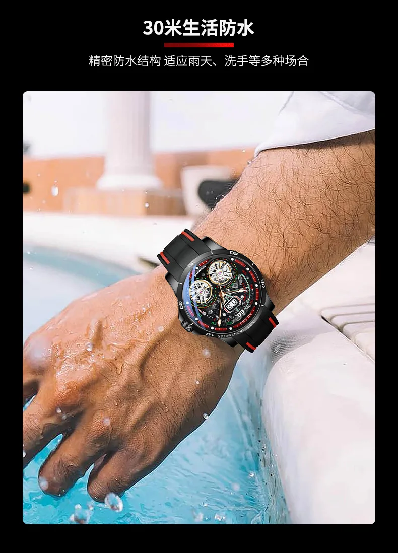 2026 ساعة ميكانيكية أوتوماتيكية توربيون مزدوجة رائعة للغاية ماركة فاخرة ساعات مضيئة مقاومة للماء Reloj Hombre