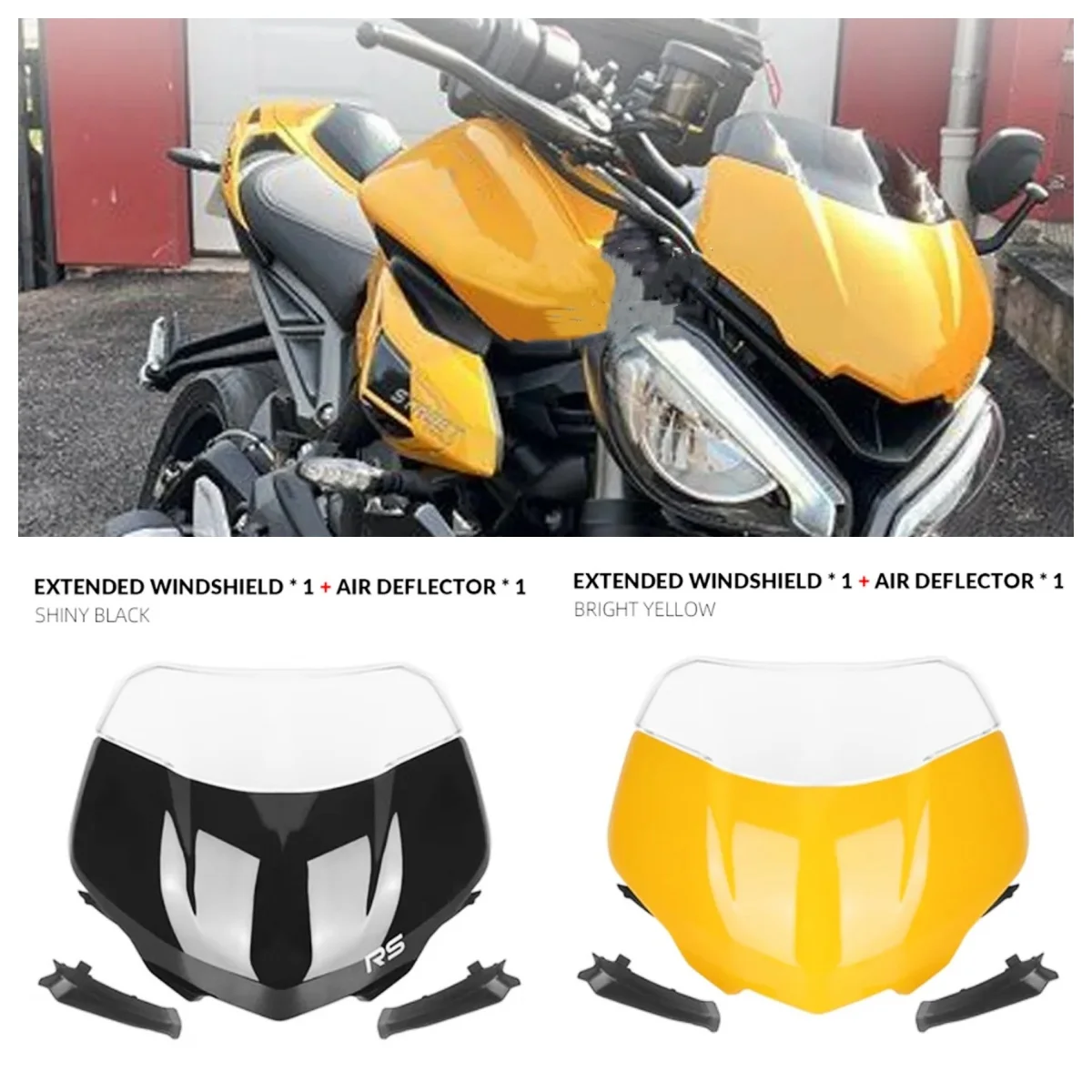 For Street Triple 765RS 765 RS moto2 2023 Motorcycle Windshield Windscreen Wind Deflector Front Screen Shield Spoiler Fairing