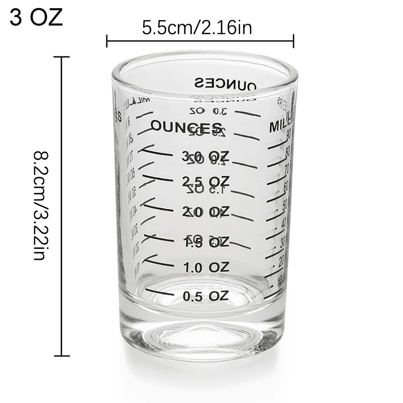 90/120ml Heat-resistant Glass Measuring Cup Milk Jigger Glass Ounce Cup With Handle For Espresso Coffee Barista Accessories view 6