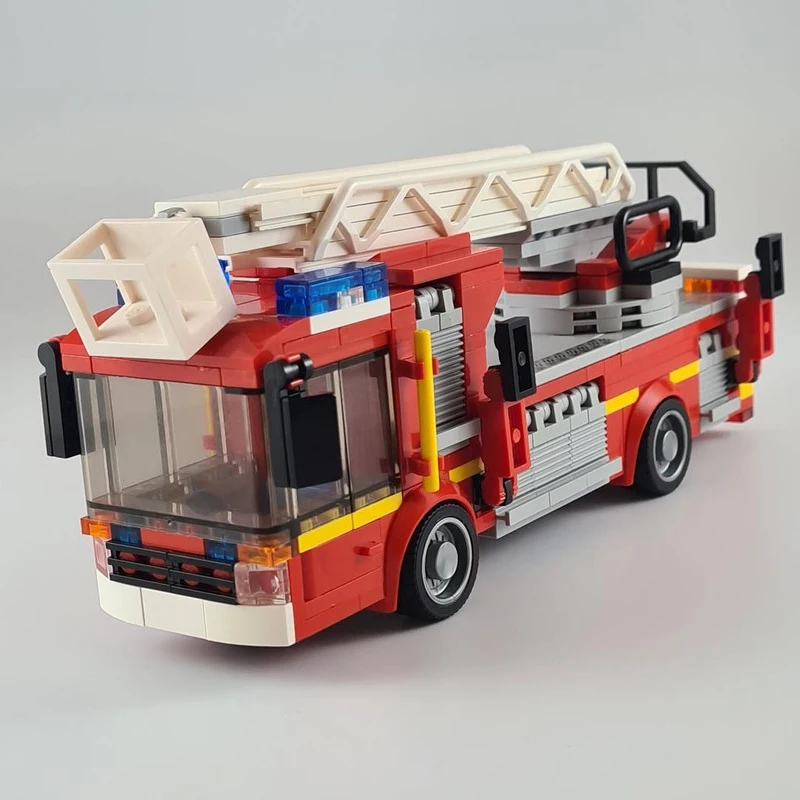 Building Block MOC-49199 Fire & Rescue Engine Pump Ladder City Fire Department 391PCS Birthday Gift Christmas Toys