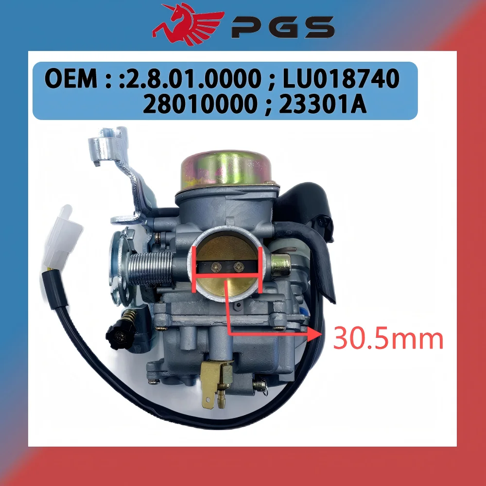 Zespół gaźnika 30J do Buyang 300 Feishen FA-D300 G300 H300 LU018740 2.8.01.0000 Stels ATV 300B Linhai 300 E2 300 T3b 23301A
