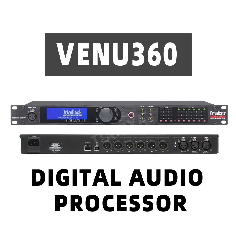 VENU360 3 into 6 out of professional stage shows linear array stereo speakers digital audio processor feedback suppressor freque