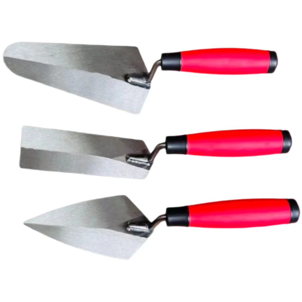 4-Pack Carbon Steel Trowel Set With Ergonomic Handle For Concrete Finishing, Putty Application And Masonry Smoothing Tools