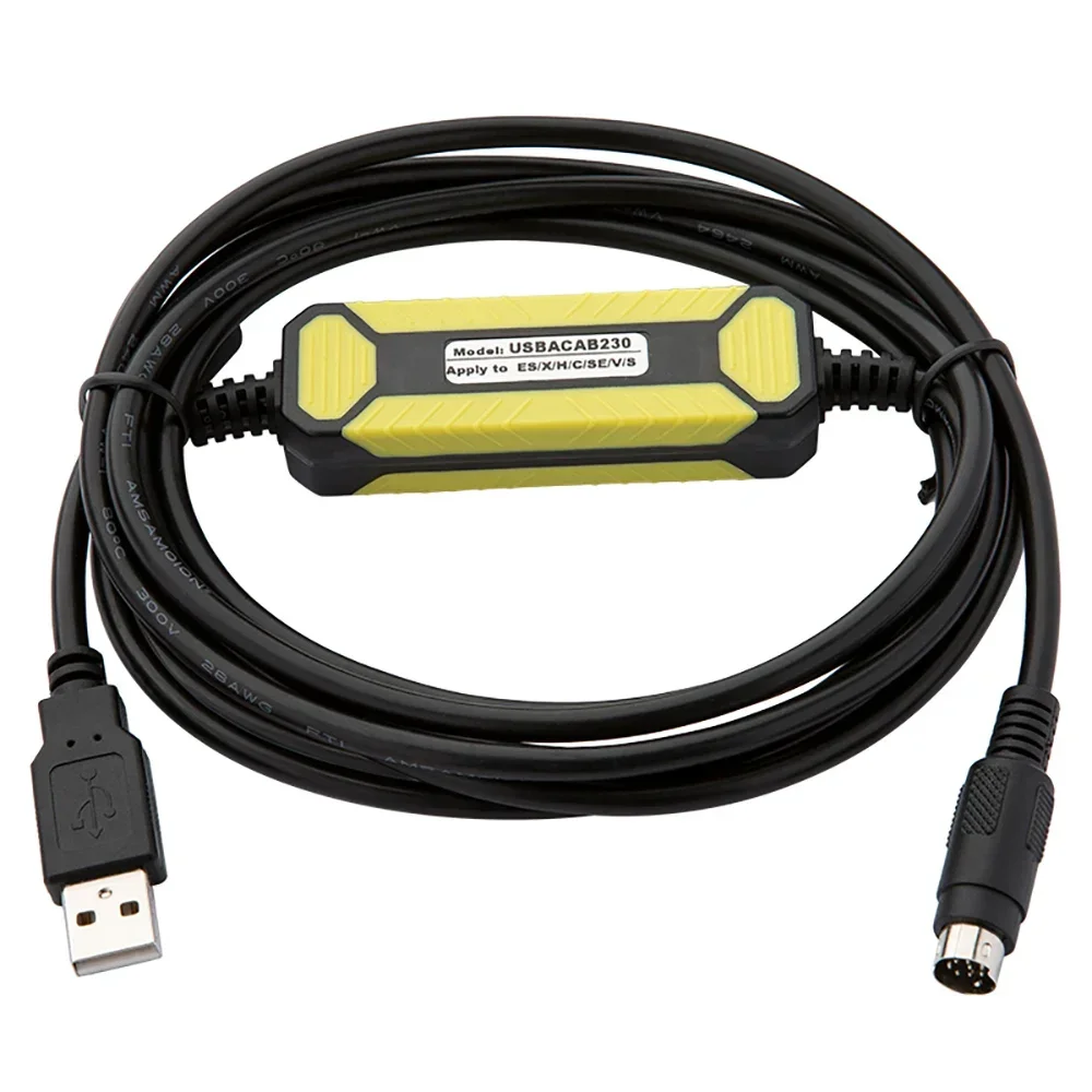 Upgraded Version Cable USB-DVP USBACAB230 Suitable Delta DVP EH ES EC EX DVP14SS211T DVP16 Series PLC Programming  Download