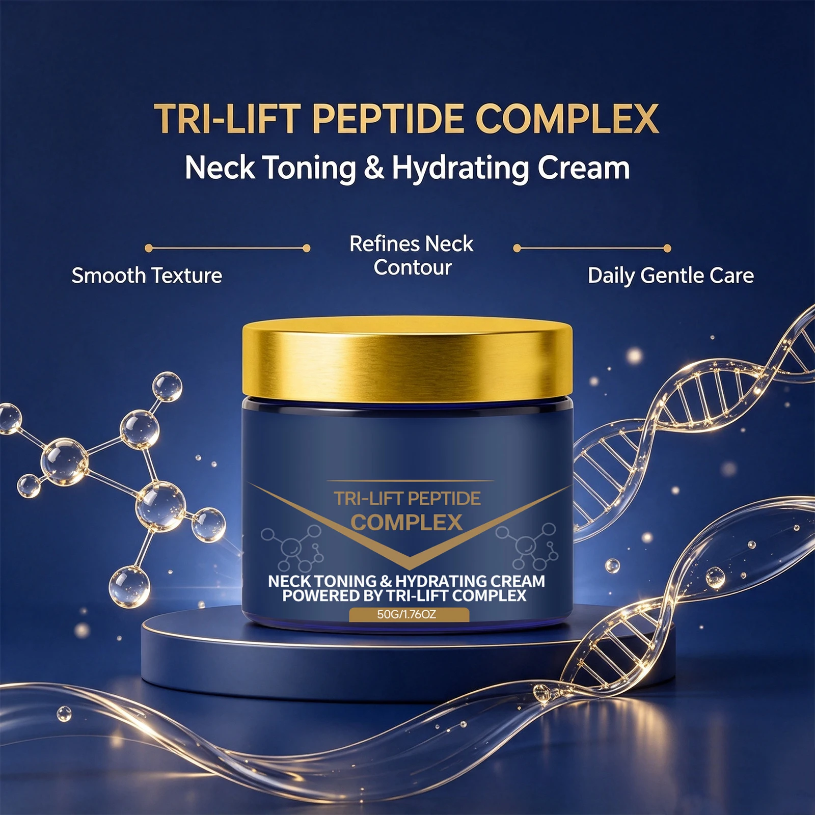 Peptide Neck Firming Cream Smoothing Fine Lines Restores Elasticity Improve Loose Saggy Turkey Neck Moisturizing Soft Skin Care