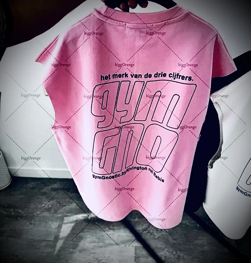 

new goth Harajuku Y2k top retro men and women new sleeveless shirts hip-hop letter print short-sleeved new casual oversized T-sh