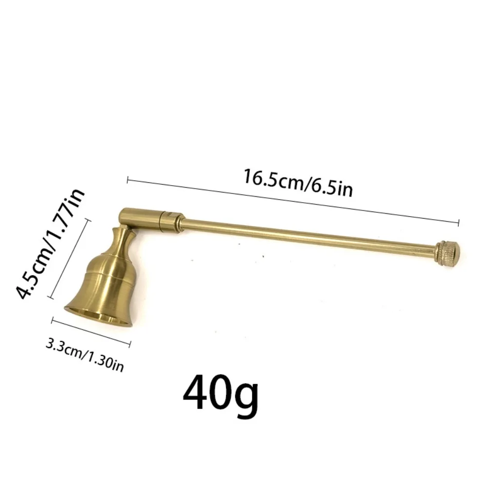 Vintage Bell Shaped Candle Snuffer Swingable Turn Off Extinguisher Candle Extinguisher Adjustable Long Handl Wick Cover Home