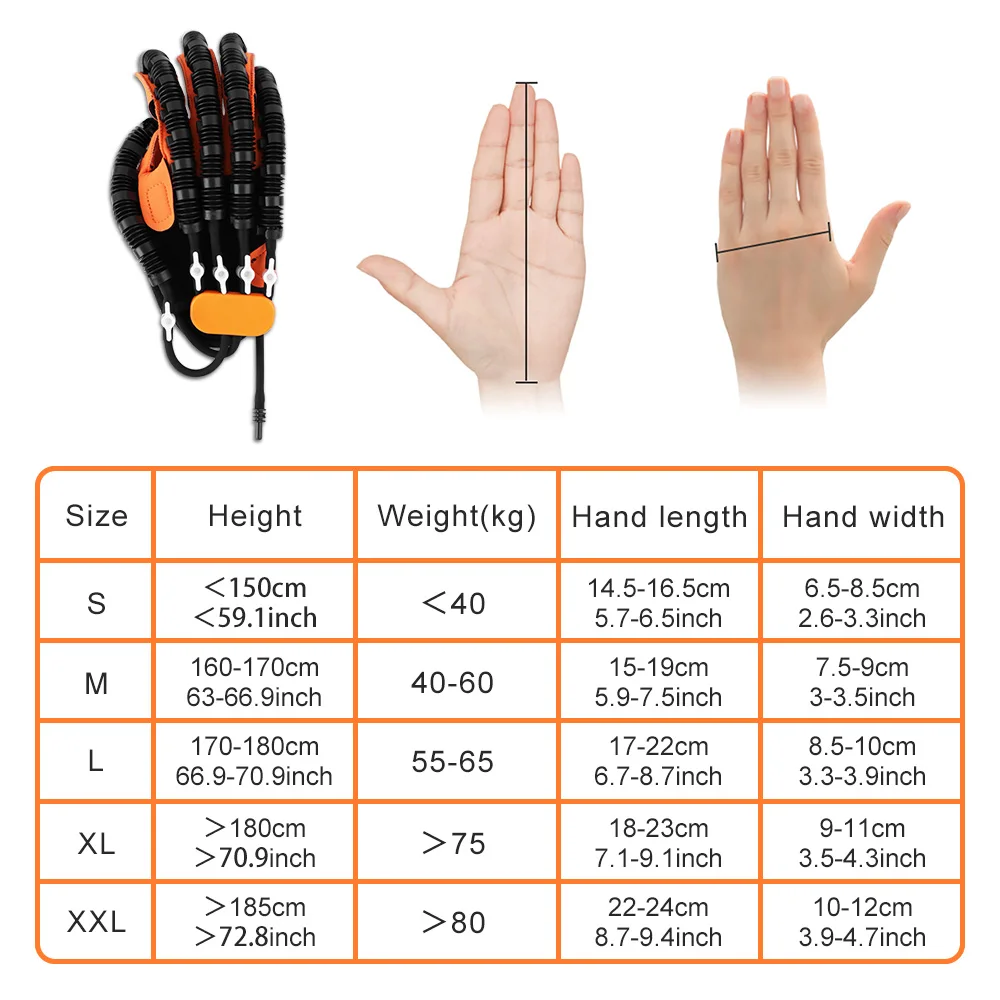 Rehabilitation Robot Gloves Hemiplegia Left Right Hand Finger Function Stroke Recovery Device for Dysfunction Paralysis Patient