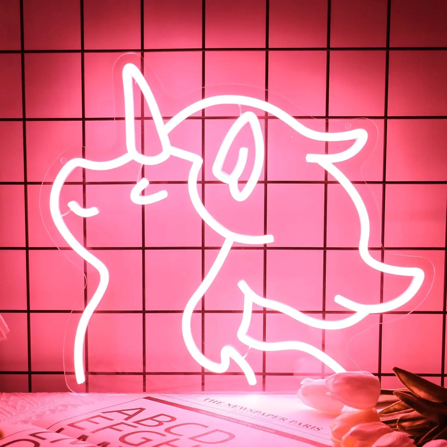 

LED Unicorn Neon Light Sign Dimmable Neon Sign For Wall Decor Girls Room Party Shop Club Bar Game Room Decor Birthday Art Gift