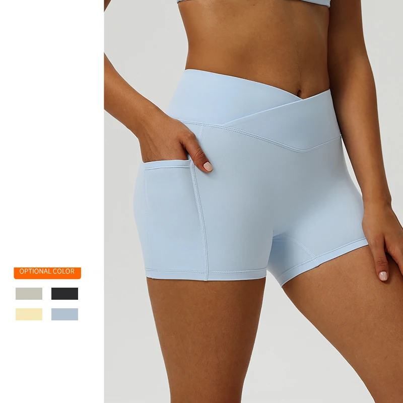 

Сексуальные шорты для йоги с высокой талией для женщин — шорты персикового цвета для тренировок с подтяжкой ягодиц, компрессионные спортивные штаны длиной 3/4, шорты для бега