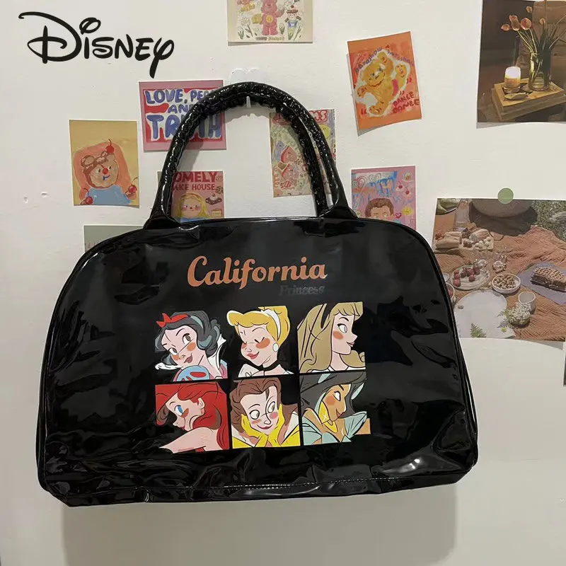 Imagem -02 - Disney Princess Novidades Womens Handbag Moda Retro Tendência de Viagem de Grande Capacidade Alta Qualidade Casual Versátil Fitness Bag