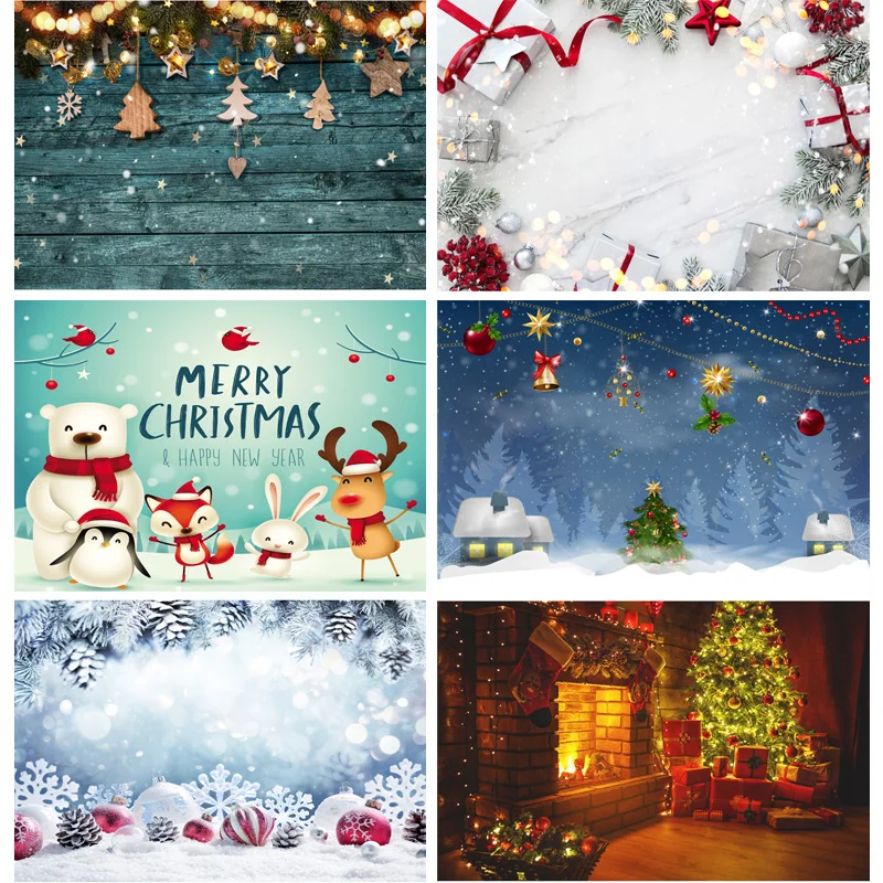 

SHUOZHIKE Thin Cloth Christmas Theme Photography Background Children Portrait Backdrops For Photo Studio Props 1911 CXZM-47