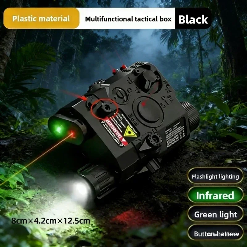 New Arrival PEQ15 Laser Box Flashlight Multi-Functional 20mm Rail For Toy Airsoft Guns Outdoor Hunting CS Field Game Sports