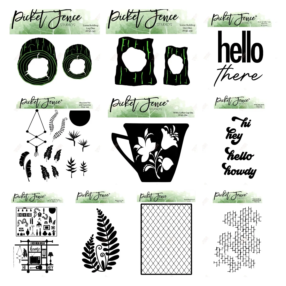 

Woven Flower Pot Happy 1970's Coffee Cup Metal Cutting Dies Stencils for DIY Scrapbooking Album Stamp Make Paper Card Embossing