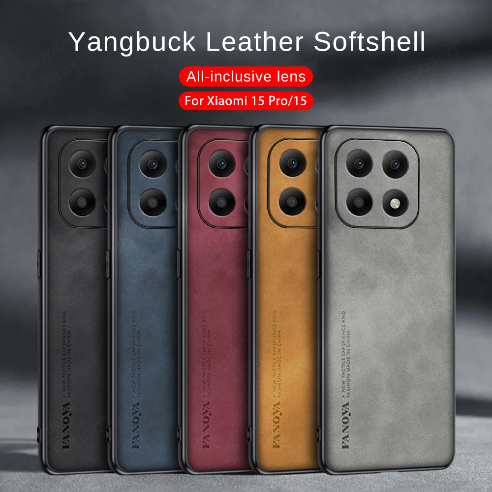 Back cover For Xiaomi 15 Pro Sheepskin Leather Case For Xiaomi 15Pro xioami Mi15 Pro xiaomi15Pro Camera screen protector coque