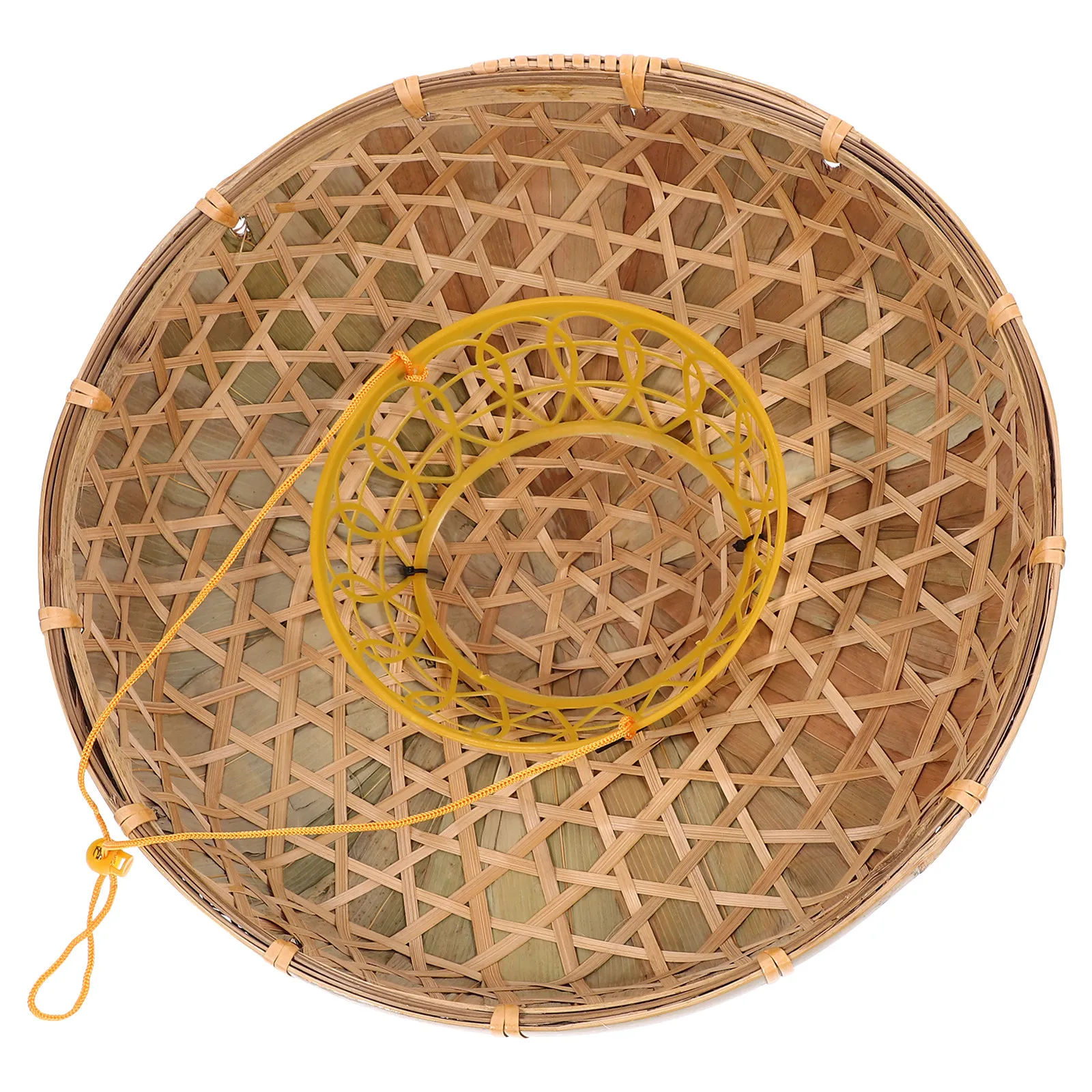 

Бамбуковая шляпа среднего размера ручной работы для рыбалки, защиты от солнца и дождя, идеально подходит для садоводства и активного отдыха.