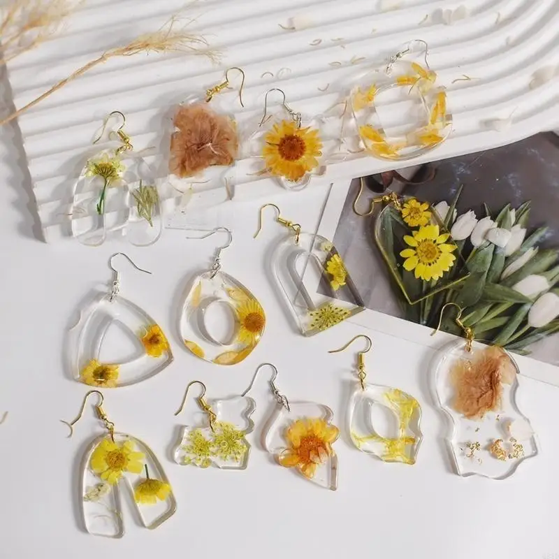 Versatile Earring Pendant Resin Mold with Various Shapes for DIY Enthusiasts